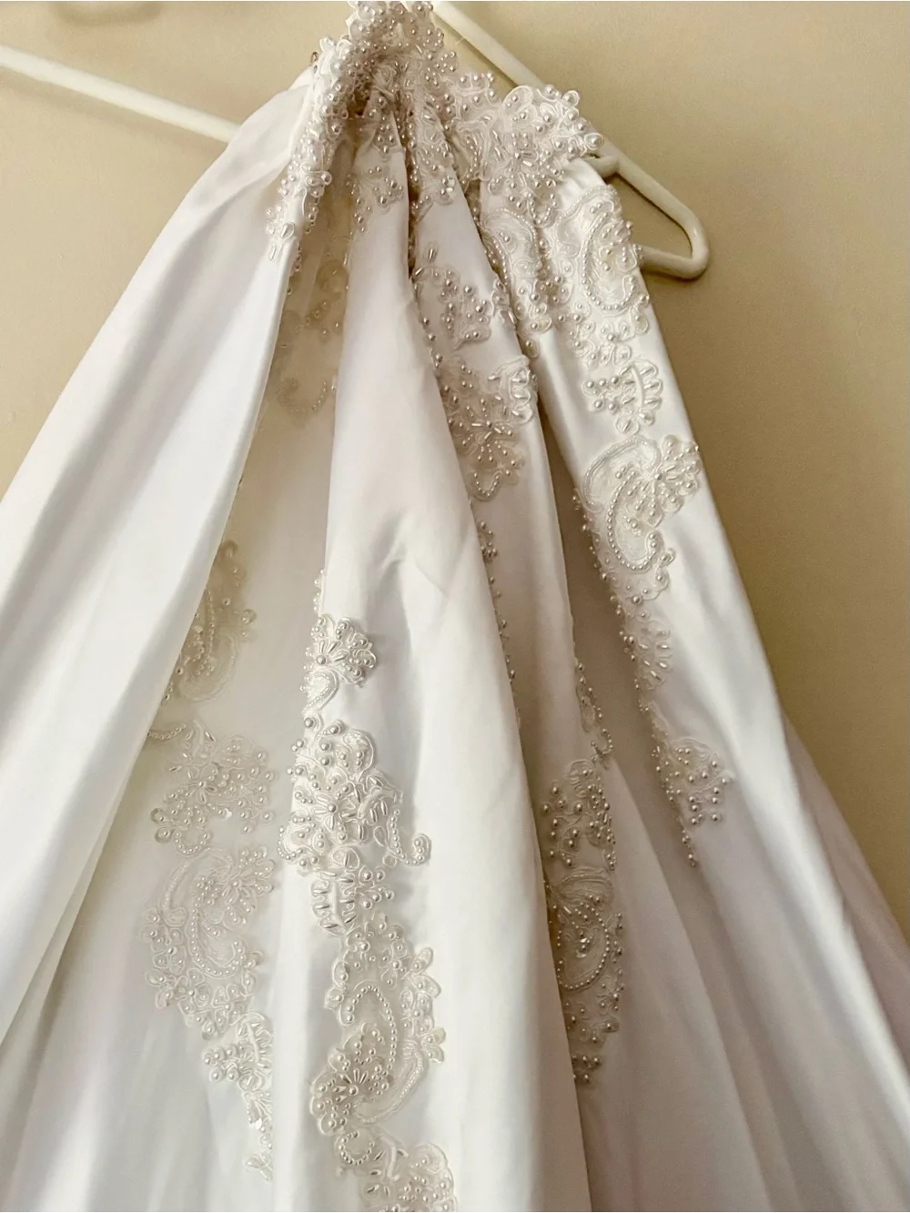 White Lace Halter Bridal Storage Garment Cover